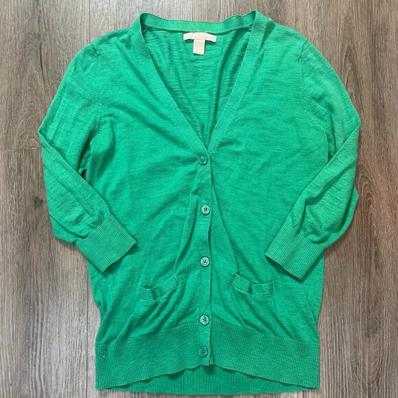 Banana Republic Green Button-up Cardigan - Picture 1 of 3